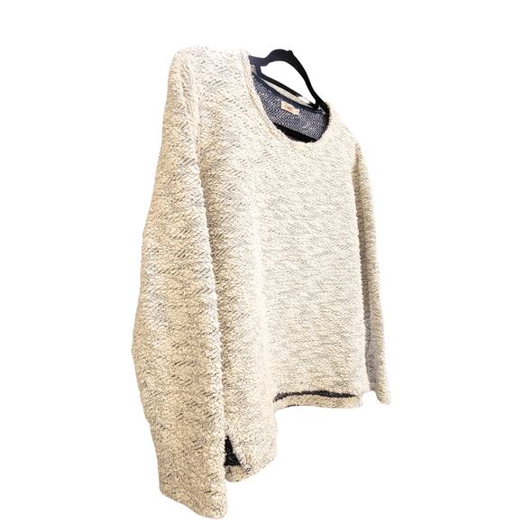 Faherty Sweaters - FAHERTY Textured White Crewneck Sweater Womens M Boucle-like Classic Fireside